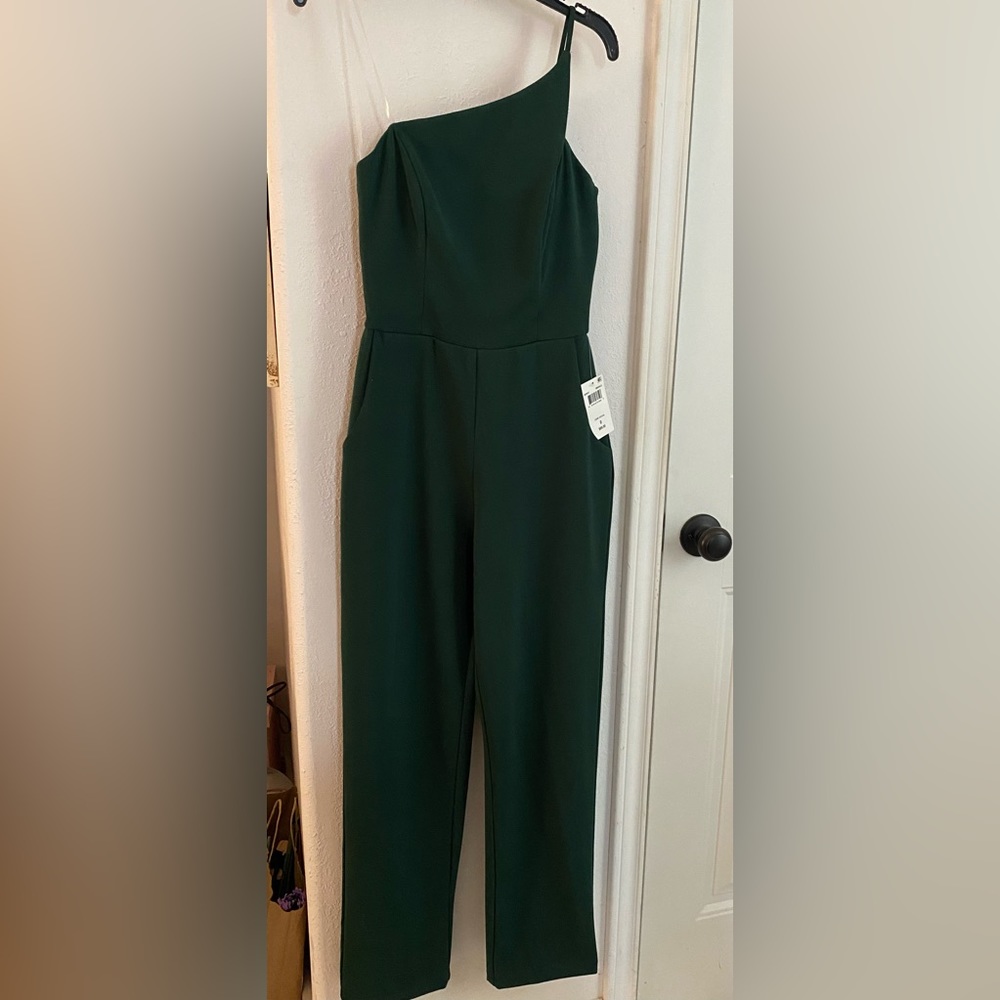 BRAND NEW Macys emerald green jumpsuit